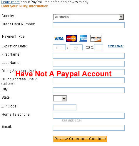paypal account